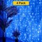 300 LED Twinkling Curtain Lights — 12 Strands, 8 Modes, Plug-In